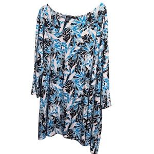 Any wear By Catherine’s Flowy Tunic Top Size 4x Career stretchy shirt